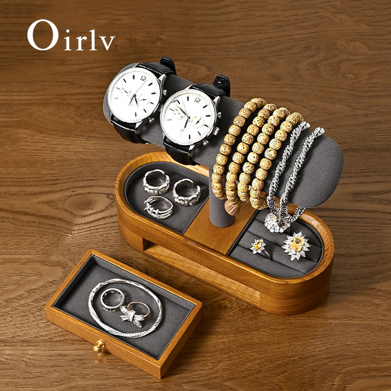 Token Tray Organizer - Oirlv Solid Wood Watch Organizer Shelf