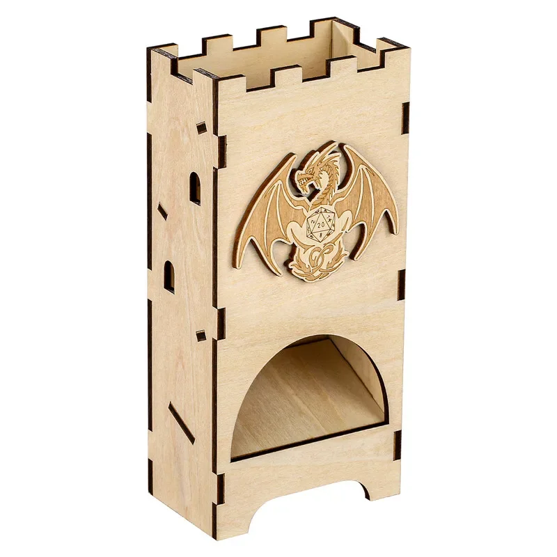 Mysterious Dragon Pattern Wood - Dice Tower Wooden 评论和价格