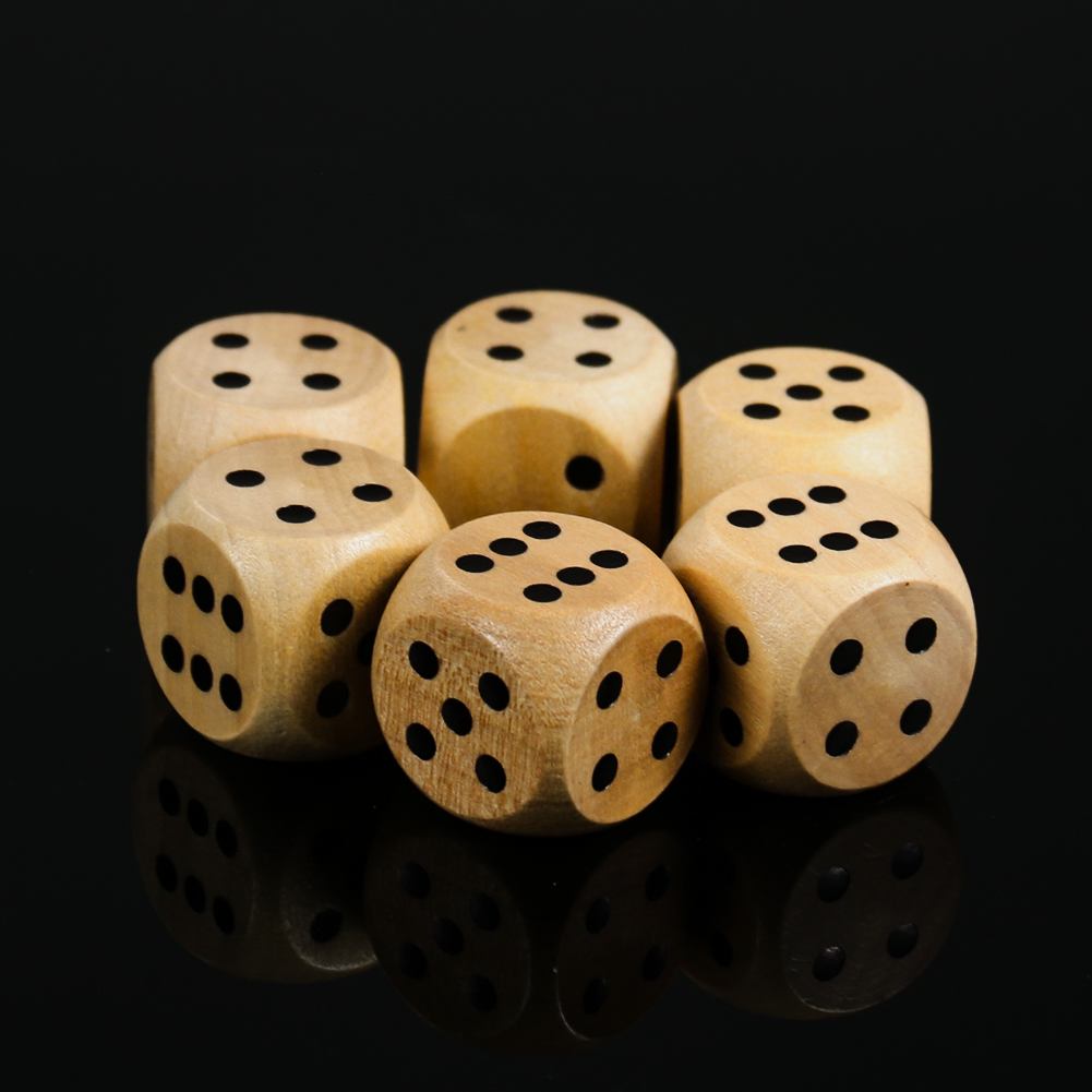5PCS 20mm Wooden Dice Point D6 - Dice Tower Wooden 评论和价格