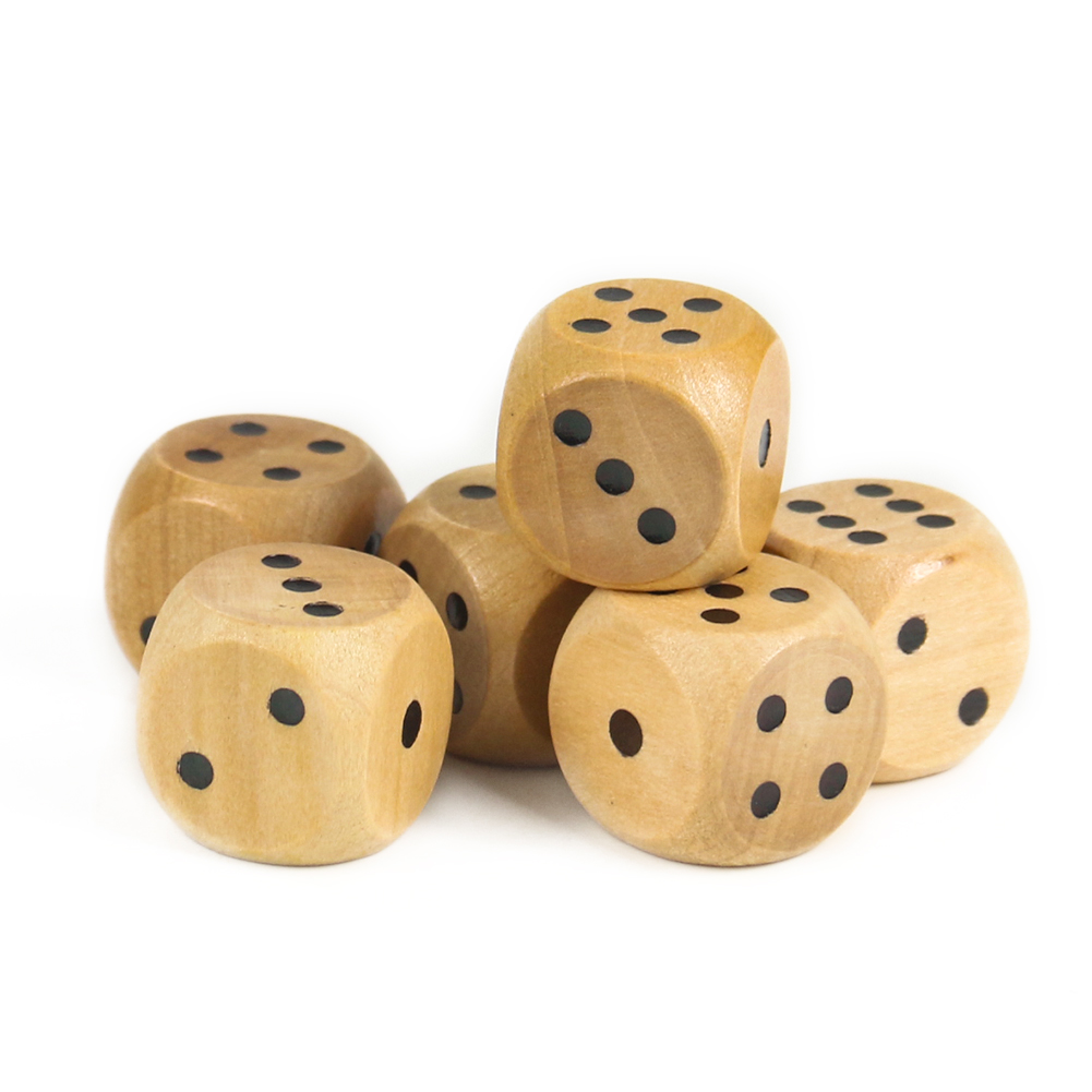 5PCS 20mm Wooden Dice Point D6 - Dice Tower Wooden 评论和价格