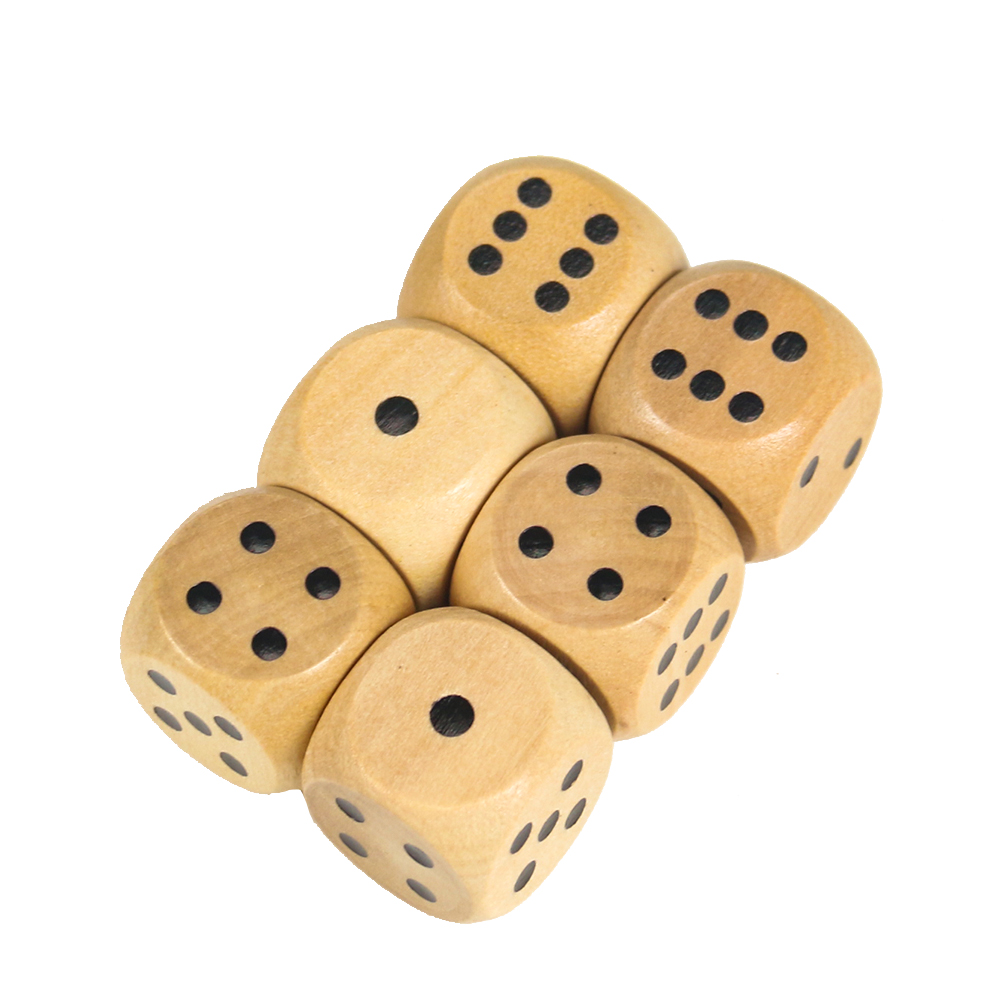 5PCS 20mm Wooden Dice Point D6 - Dice Tower Wooden 评论和价格