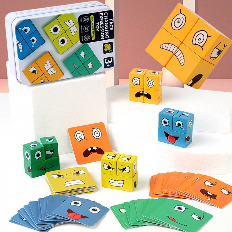 Kids Face Change Expression Pu - Dice Tower Wooden 评论和价格