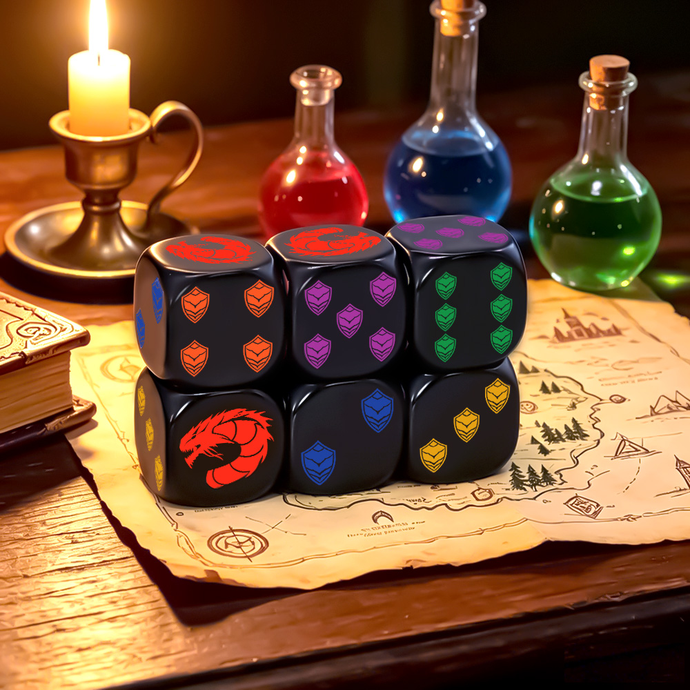 6Pcs Dragon Shield Crest Polyh - Board Game Rpg 评论和价格
