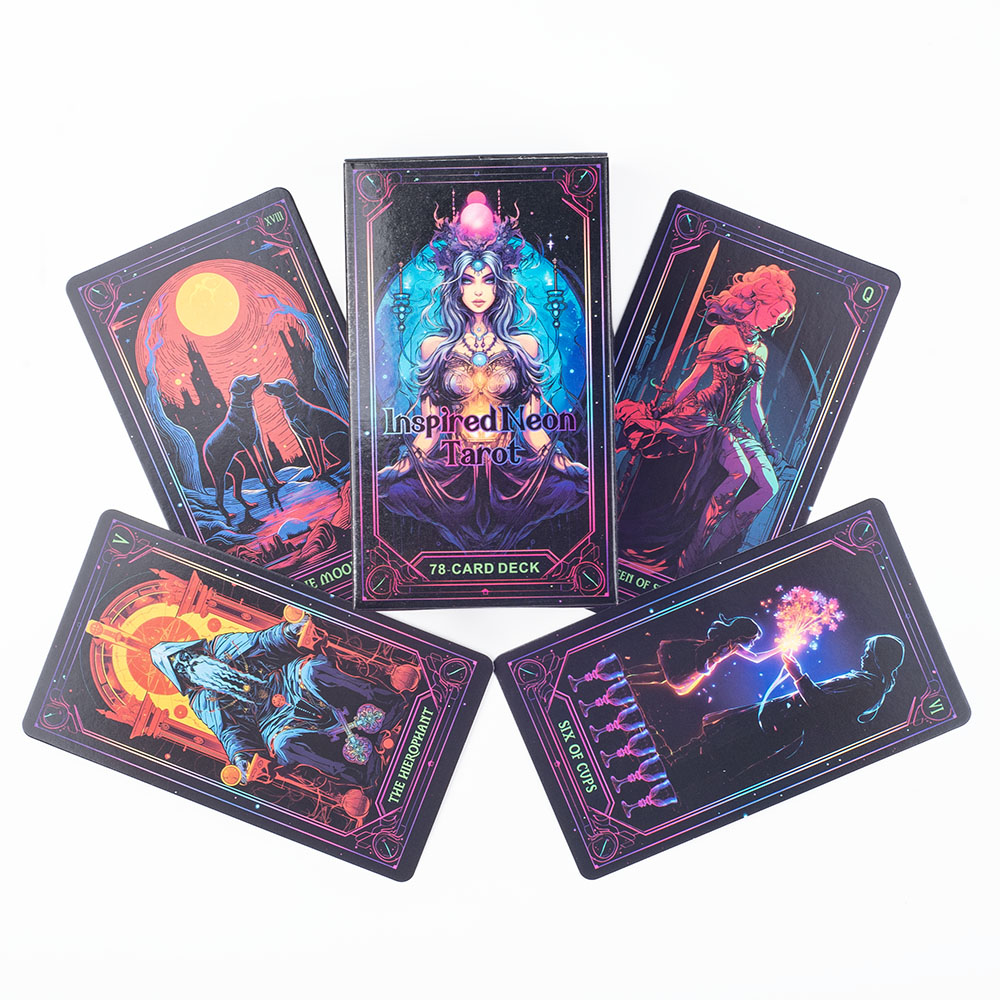 Inspired Neon Tarot Deck 78 Ca - Board Game Of Life 评论和价格