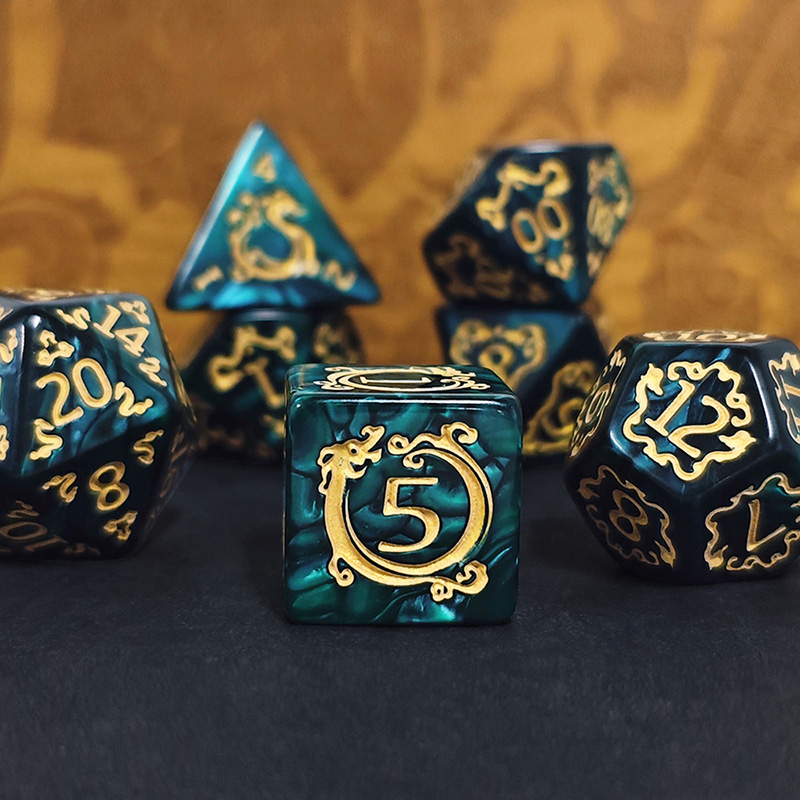 7pcs DND Dice 7Pcs/set Dragon  - Board Game Pandemic 评论和价格