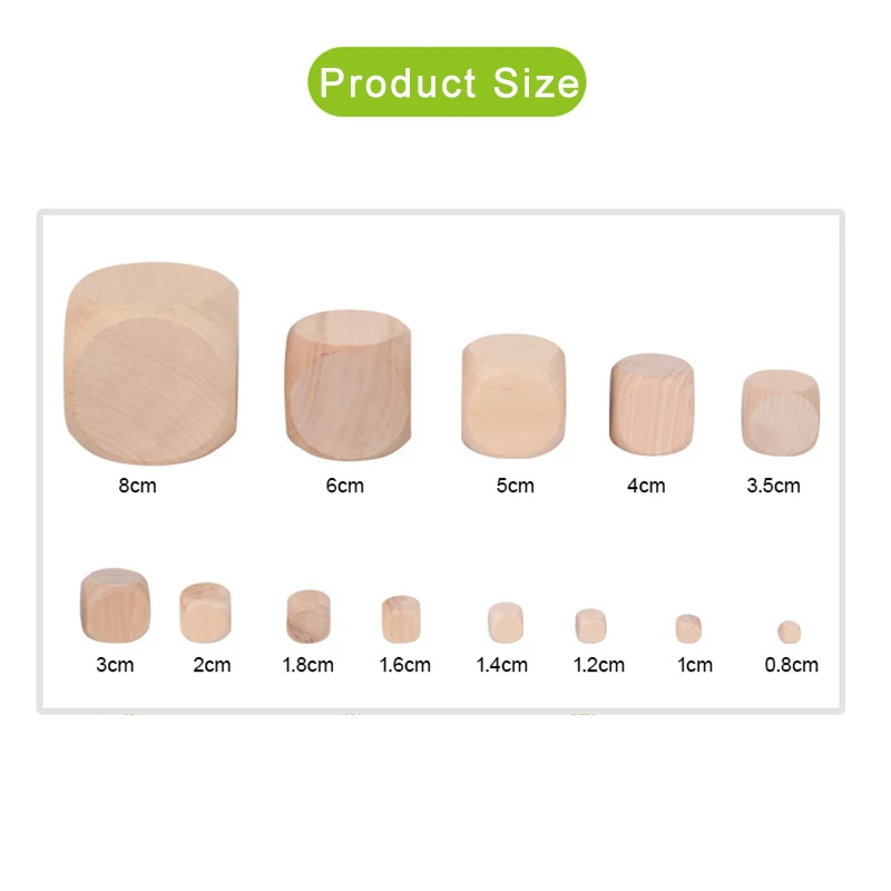 10pcs/Lot D6 6 Sided Blank Woo - Dice Tower Wooden 评论和价格