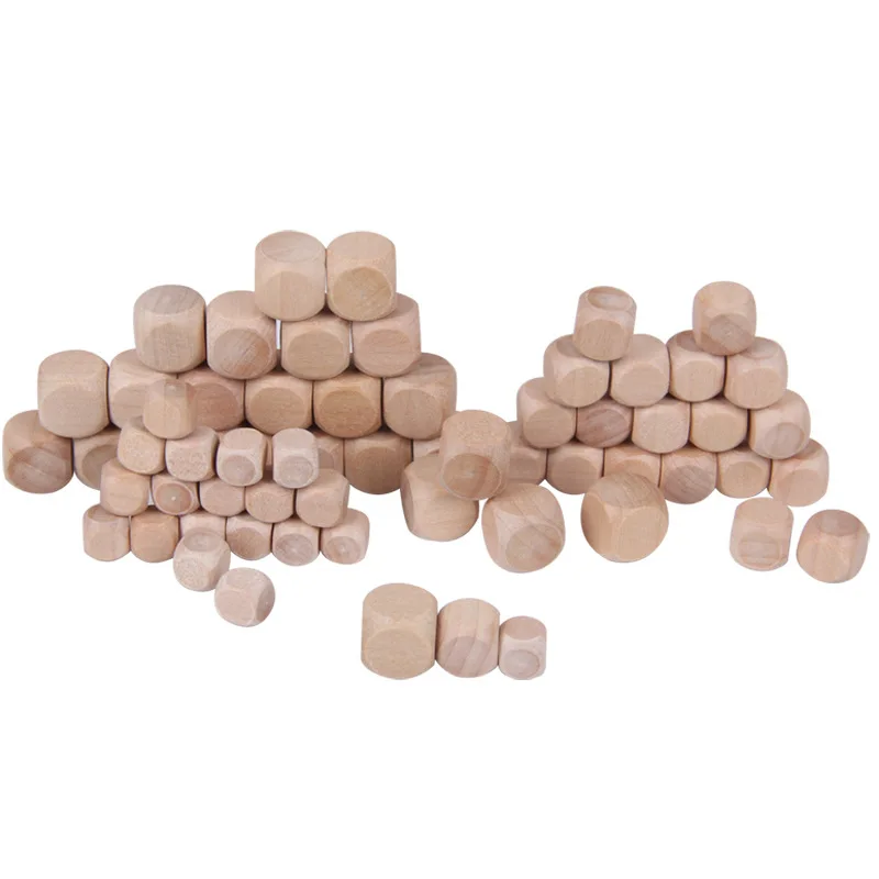 10pcs/Lot D6 6 Sided Blank Woo - Dice Tower Wooden 评论和价格