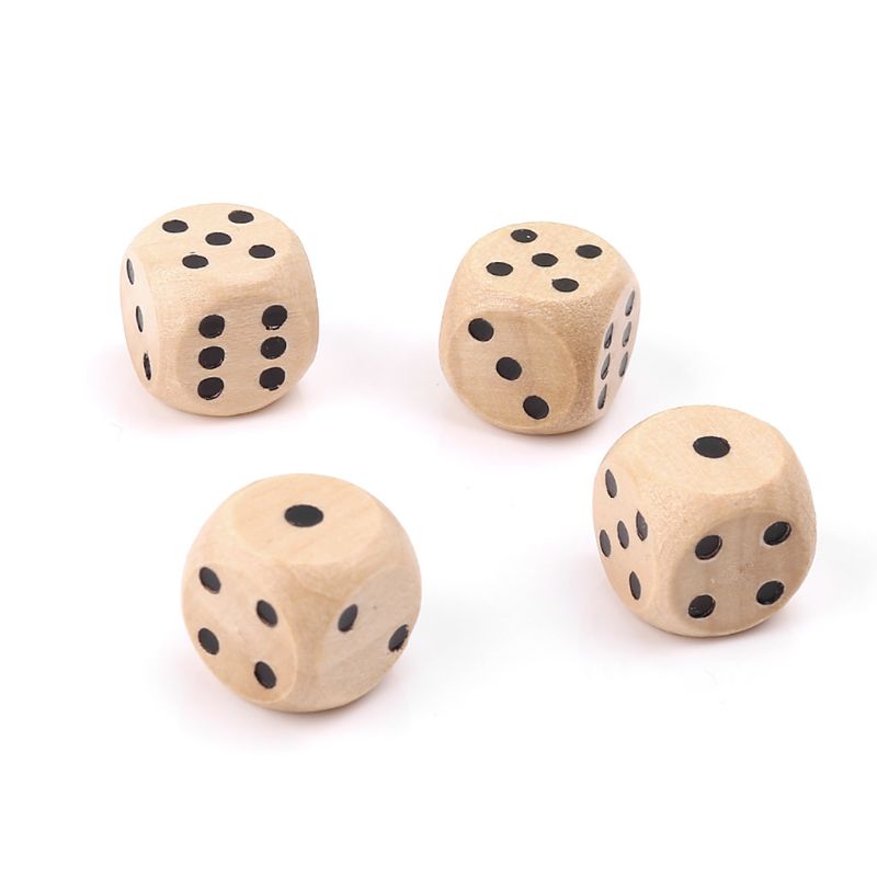 10Pcs Wooden 6 Sided D6 Faces  - Dice Tower Wooden 评论和价格