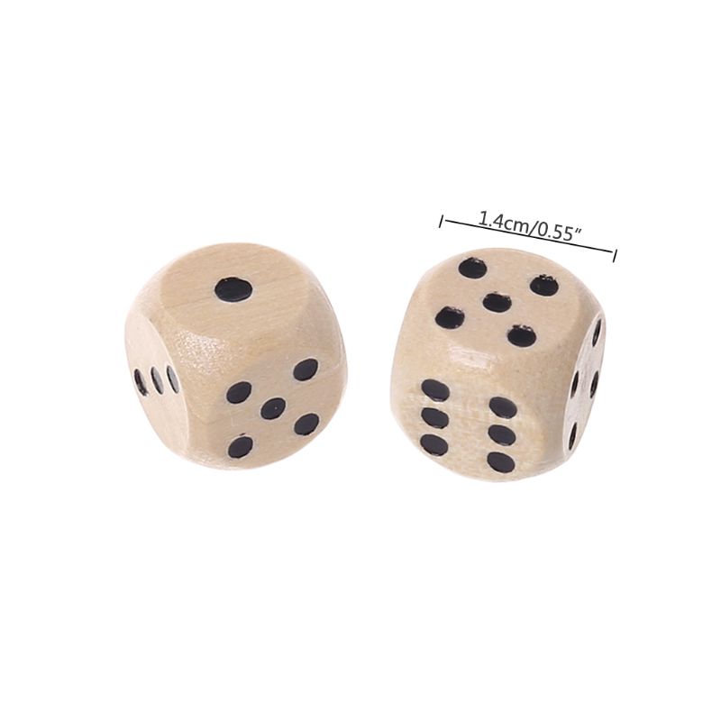 10Pcs Wooden 6 Sided D6 Faces  - Dice Tower Wooden 评论和价格